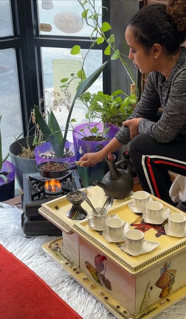Ethiopian coffee ceremony